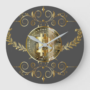 Grande Horloge Ronde Bitcoin Gold Coin