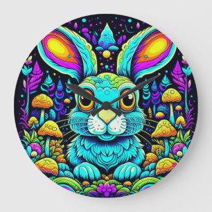 Grande Horloge Ronde Bizarre lapin