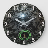 Black and Grey Lawn Bowl, Wall Clock