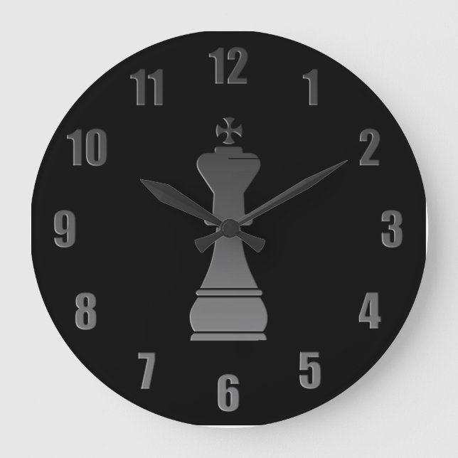 Grande Horloge Ronde Black king chess piece (Recto)