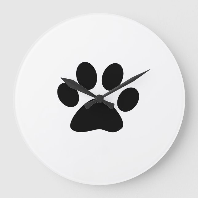 Grande Horloge Ronde Black Paw Prints (Recto)