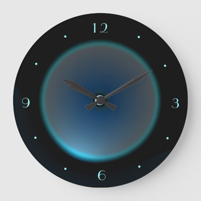 Grande Horloge Ronde Black with Blue/Aqua Face >Wall Clock (Recto)