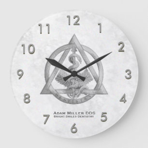 Grande Horloge Ronde Blanc fait sur commande d'horloge de dentiste