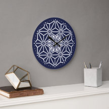 Bleu bleu marine Asanoha Japon Motif