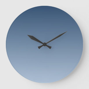 Grande Horloge Ronde Bleu fumé Harmonieux du clair au foncé 