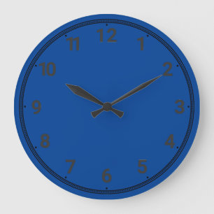 Grande Horloge Ronde Bleu profond