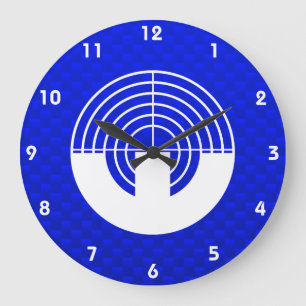 Grande Horloge Ronde Bleu Sport Tir