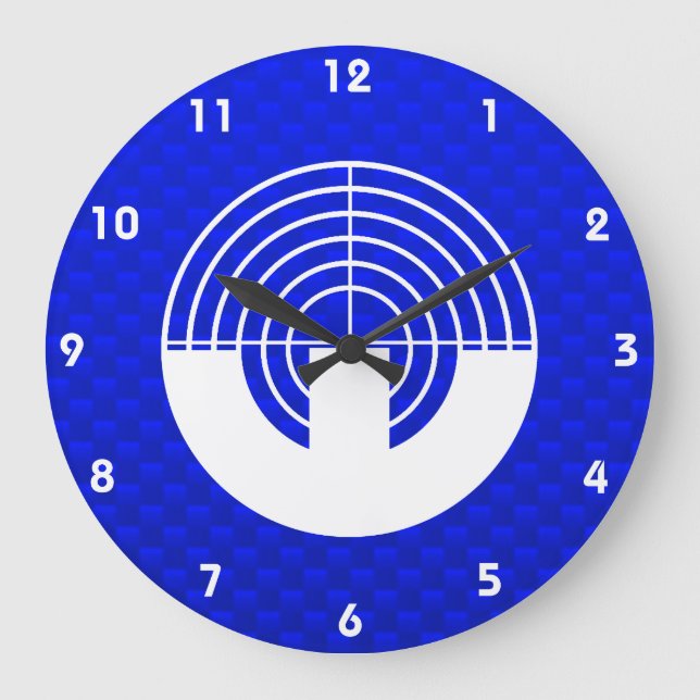 Grande Horloge Ronde Bleu Sport Tir (Recto)