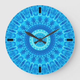 Grande Horloge Ronde "Bleu vif"
