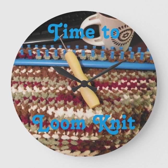 Grande Horloge Ronde Bloc du client (Loom Knitter's), boutons (Recto)