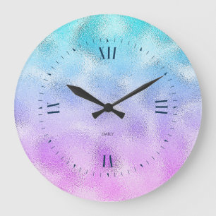Grande Horloge Ronde Blue and purple ombre shimmering texture backgroun