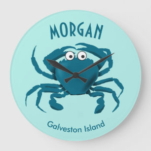 Grande Horloge Ronde Blue Crab Beach