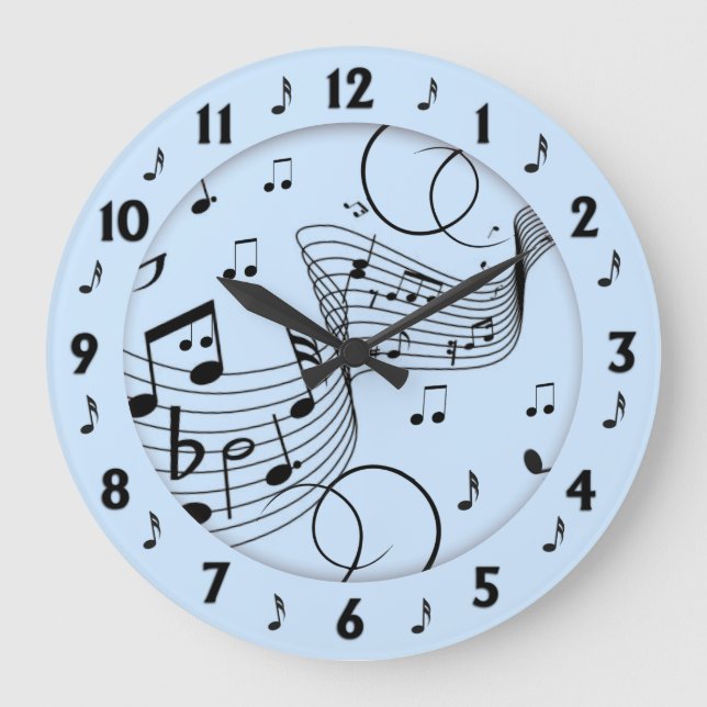 Grande Horloge Ronde Blue de Trendy Music (Recto)