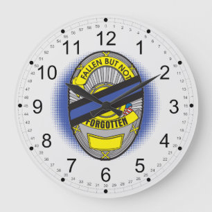 Grande Horloge Ronde Blue Line mince Badge