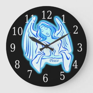 Grande Horloge Ronde Blue Peace Angel Round