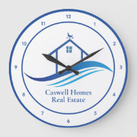 Blue Real Estate Company Modern Logo custom Office