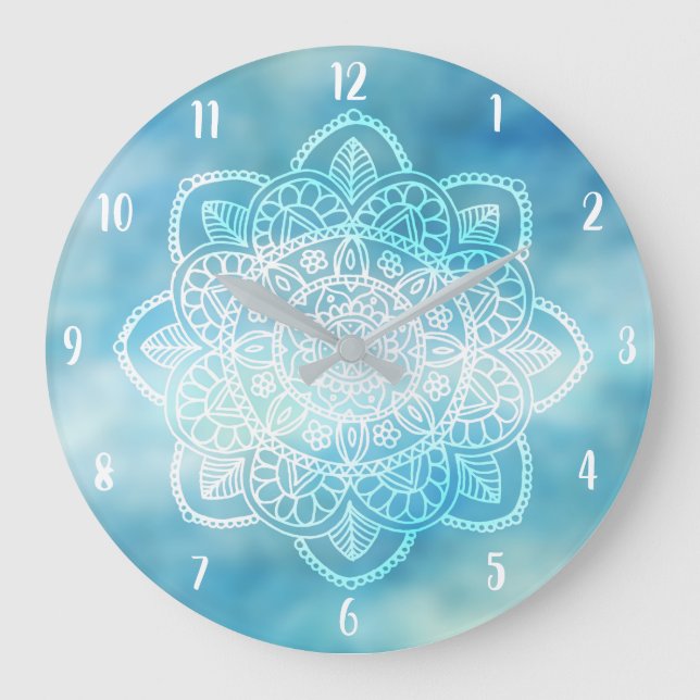 Grande Horloge Ronde Blue Sky Mandala (Recto)
