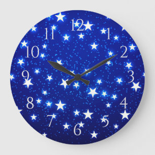 Grande Horloge Ronde Blue Stargazer