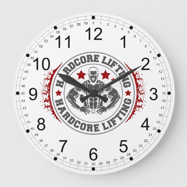 Grande Horloge Ronde Bodybuilder de lifting (Recto)