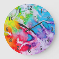 Boho Arc-en-ciel Abstrait Aquarelle Batik Tie Dye