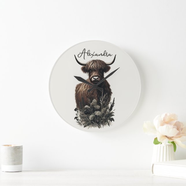 Grande Horloge Ronde Boho Highland (Maison)