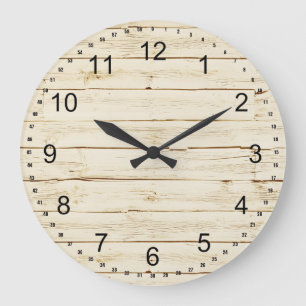 Grande Horloge Ronde Bois blanc
