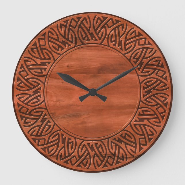 Grande Horloge Ronde Bois celtique (Recto)