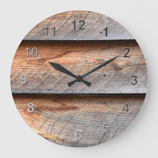 Grande Horloge Ronde Bois vieilli (Recto)