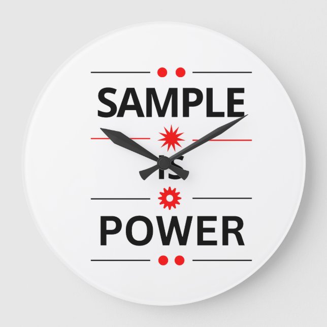 Grande Horloge Ronde Bold Typography Quote  (Recto)