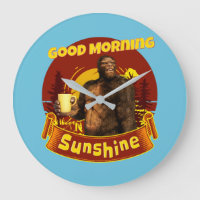 Bonjour Soleil Bigfoot Café Humour Art