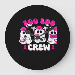 Grande Horloge Ronde Boo Boo Crew Nurse Halloween Costume Fantôme