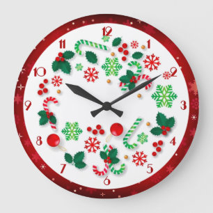 Grande Horloge Ronde Border Simply Christmas