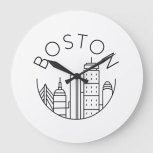 Grande Horloge Ronde Boston City Skyline, boston ma skyline