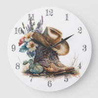 Bottes de cowgirl de campagne Fleur Chapeau Texas