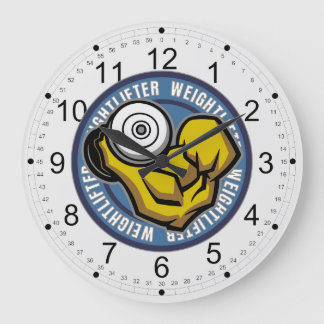 Grande Horloge Ronde Boucle d'haltère de haltérophile