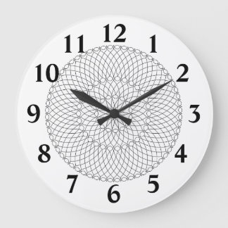 Grande Horloge Ronde Boucles spirales Fibonacci