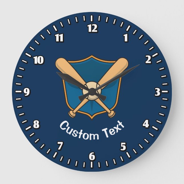 Grande Horloge Ronde Bouclier de baseball (Recto)