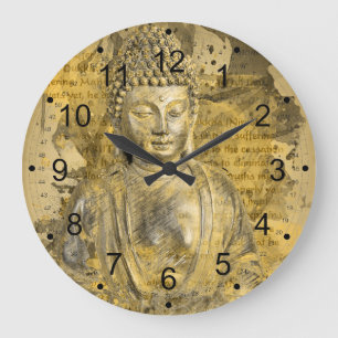 Grande Horloge Ronde Bouddha les vérités nobles