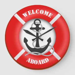 Grande Horloge Ronde Bouée à cernes de sauvetage des bateaux nautique