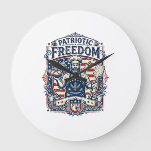 Grande Horloge Ronde Boulanger Sourdough Patriotique