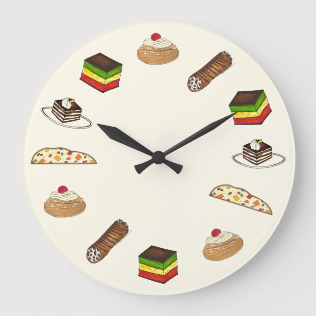 Grande Horloge Ronde Boulangerie italienne Zeppole Cannoli Tiramisu Bis (Recto)
