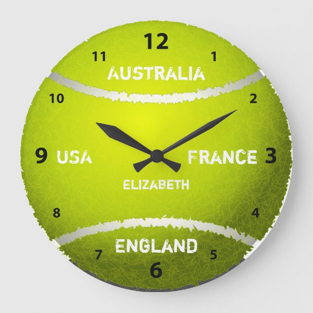 Grande Horloge Ronde Boule de tennis Grand Slam (Recto)
