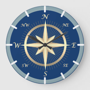 Grande Horloge Ronde Boussole nautique