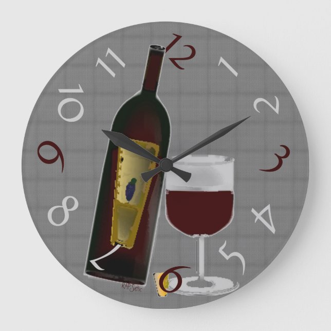 Grande Horloge Ronde Bouteille de vin (Recto)