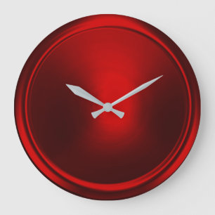 Grande Horloge Ronde Bouton rouge