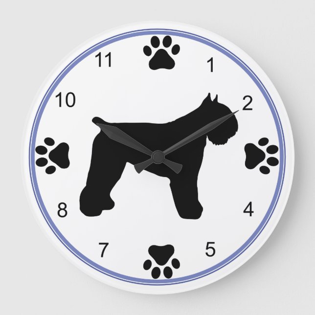 Grande Horloge Ronde Bouvier des Flandres Silhouette (Recto)