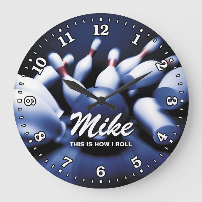 Grande Horloge Ronde Bowling Ball Pins (Recto)