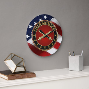 Grande Horloge Ronde Branche de l'artillerie de campagne Insigne Éditio