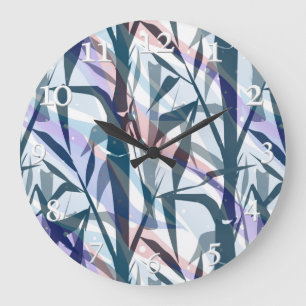 Grande Horloge Ronde Branches en bambou