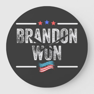 Grande Horloge Ronde brandon won, brandon won drôle, brandon won americ
